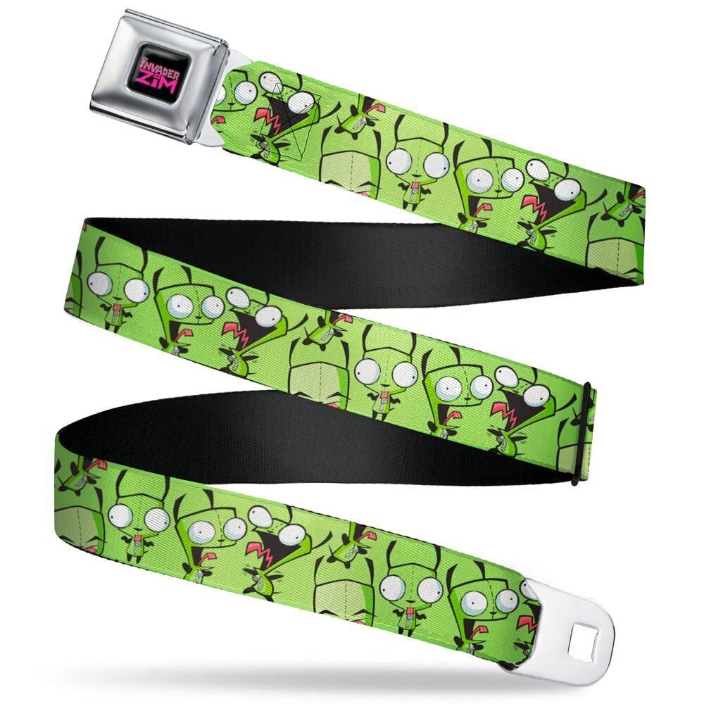 7884 Nickelodeon Belt, Seatbelt Buckle Belt, Invader Zim GIR Poses